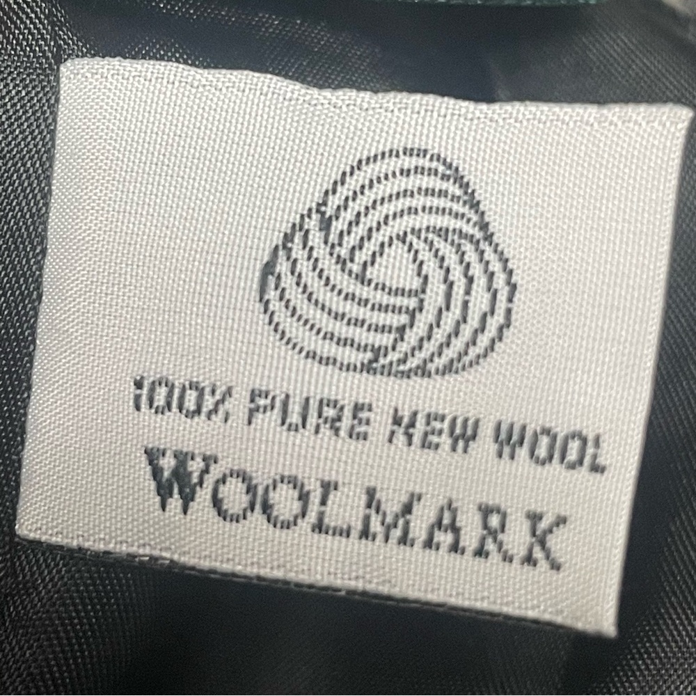 Lauren Ralph Lauren Black & White Herringbone Jacket Wool Alpaca Leather Size 4 - Picture 8 of 11